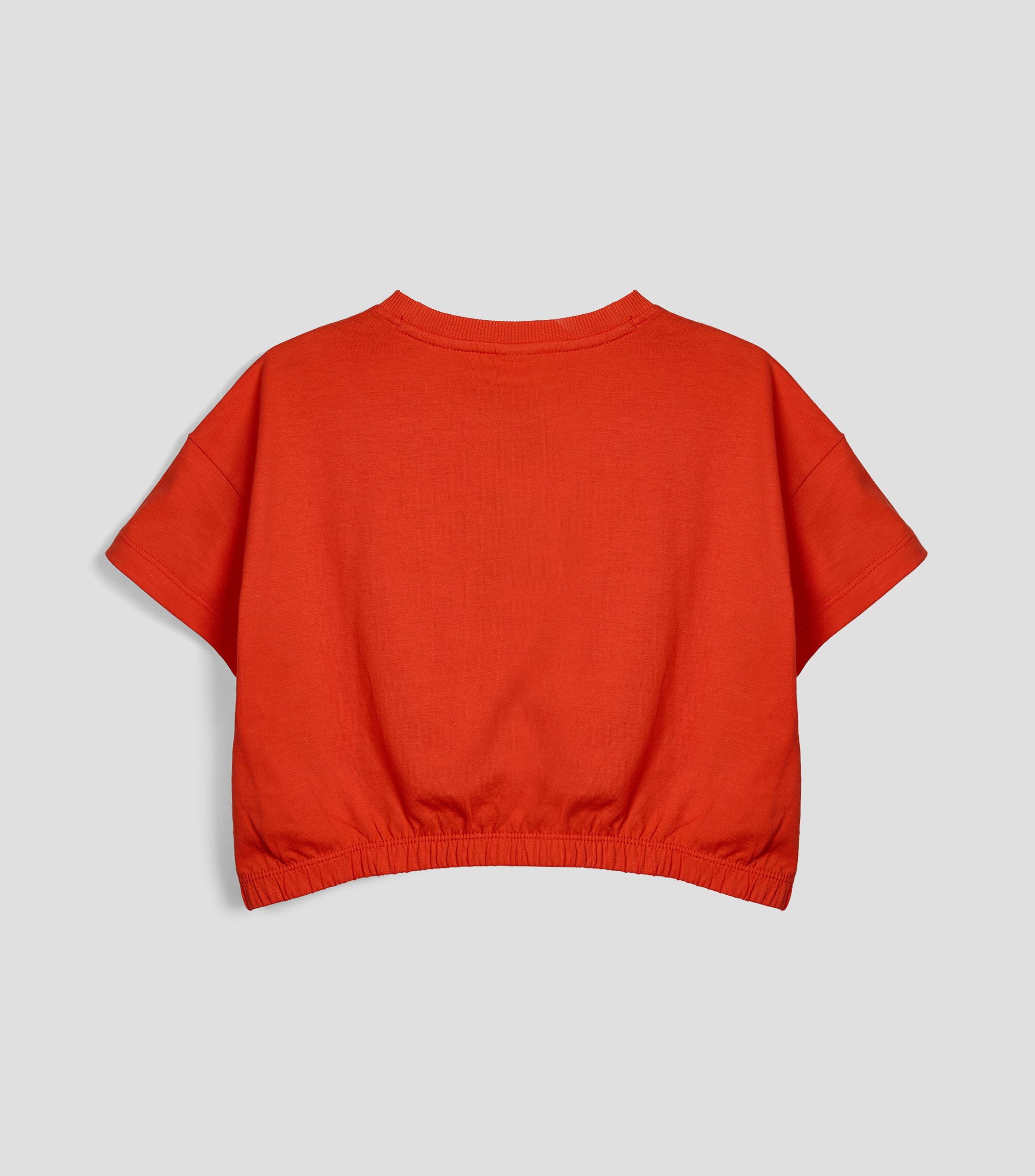 Playera cuello redondo manga corta estampada Niña
